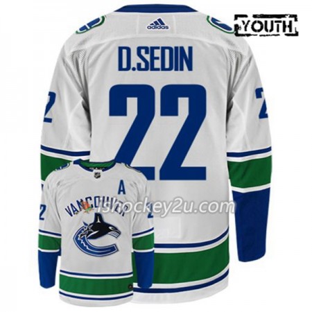 Børn NHL Vancouver Canucks Trøje DANIEL SEDIN 22 Adidas Hvid Authentic